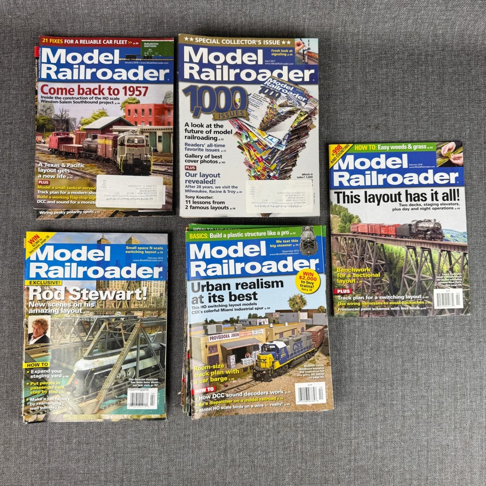 Model Railroader Magazine Lot 25 Issues from 2014-2018